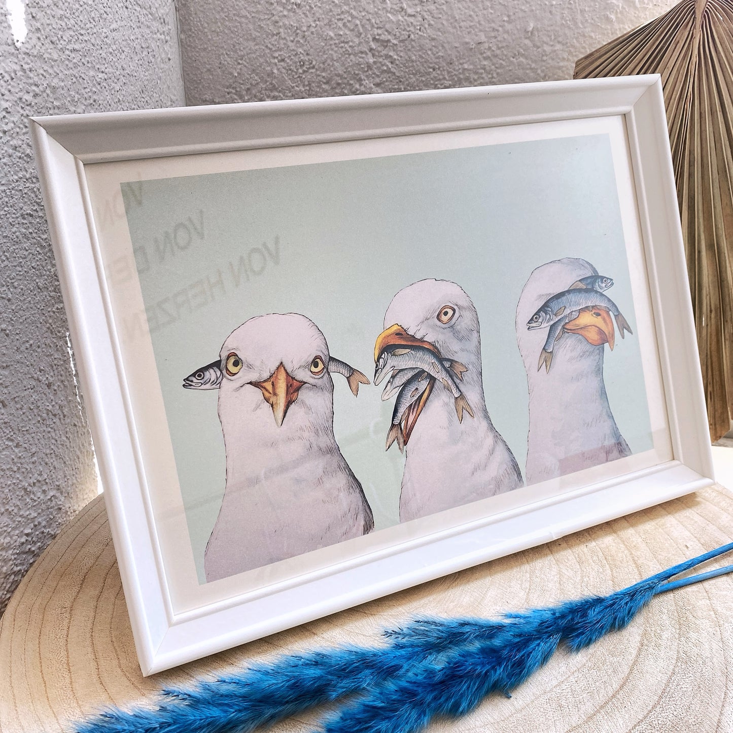 Kunstdruck A4 -3er Möwen-