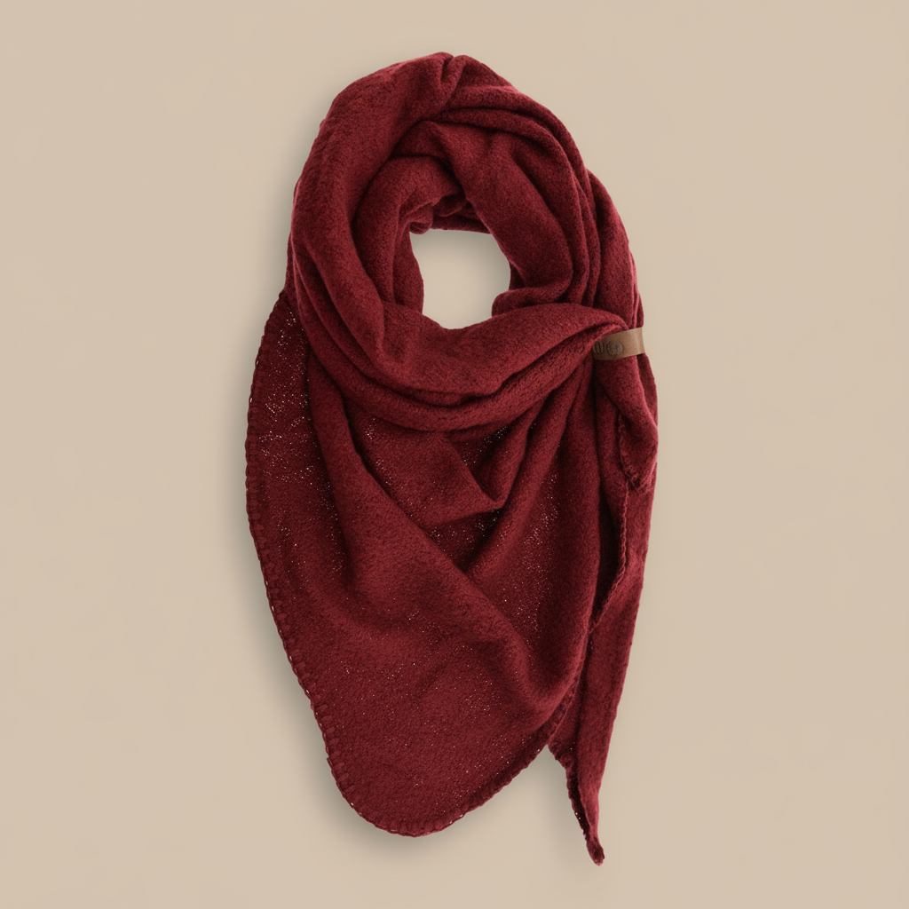 Schal Uni -Bordeaux-