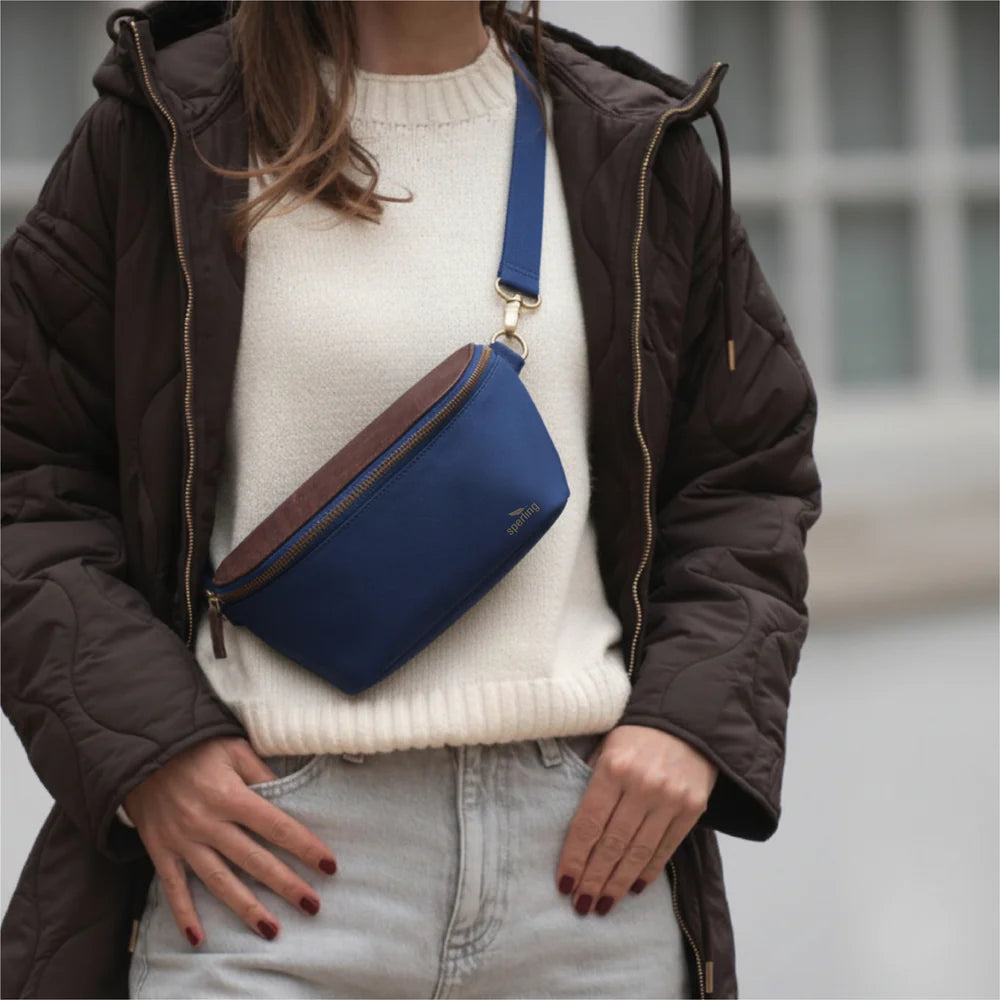 Bauchtasche Sperling Casual *Blau/Kork Braun*