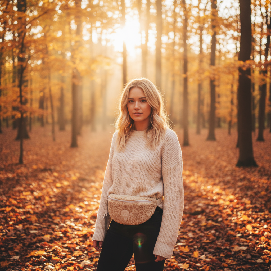 Bauchtasche Teddy -Creme-