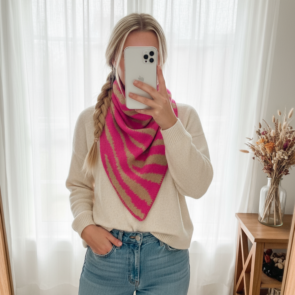 Schal Cebra -Fuchsia-