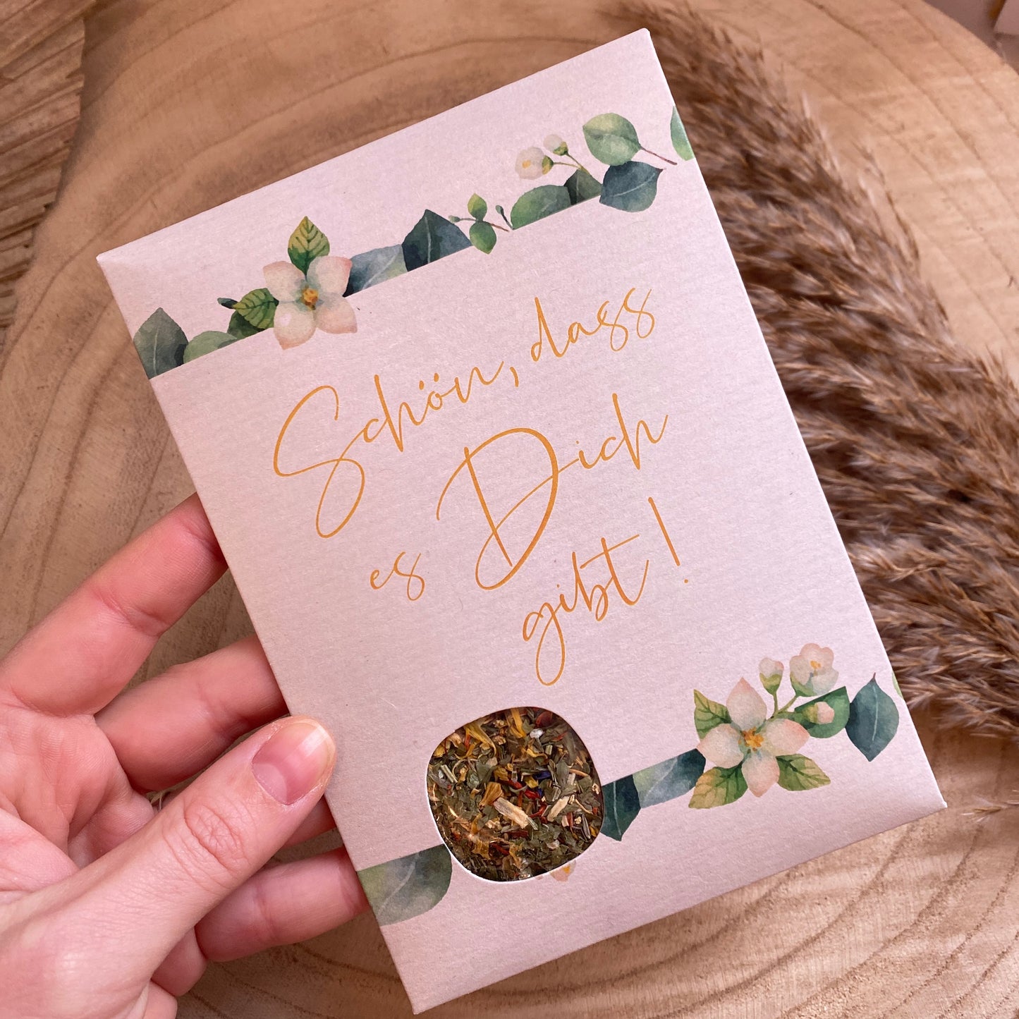 Gewürz Grußkarte -Schön, dass es Dich gibt-