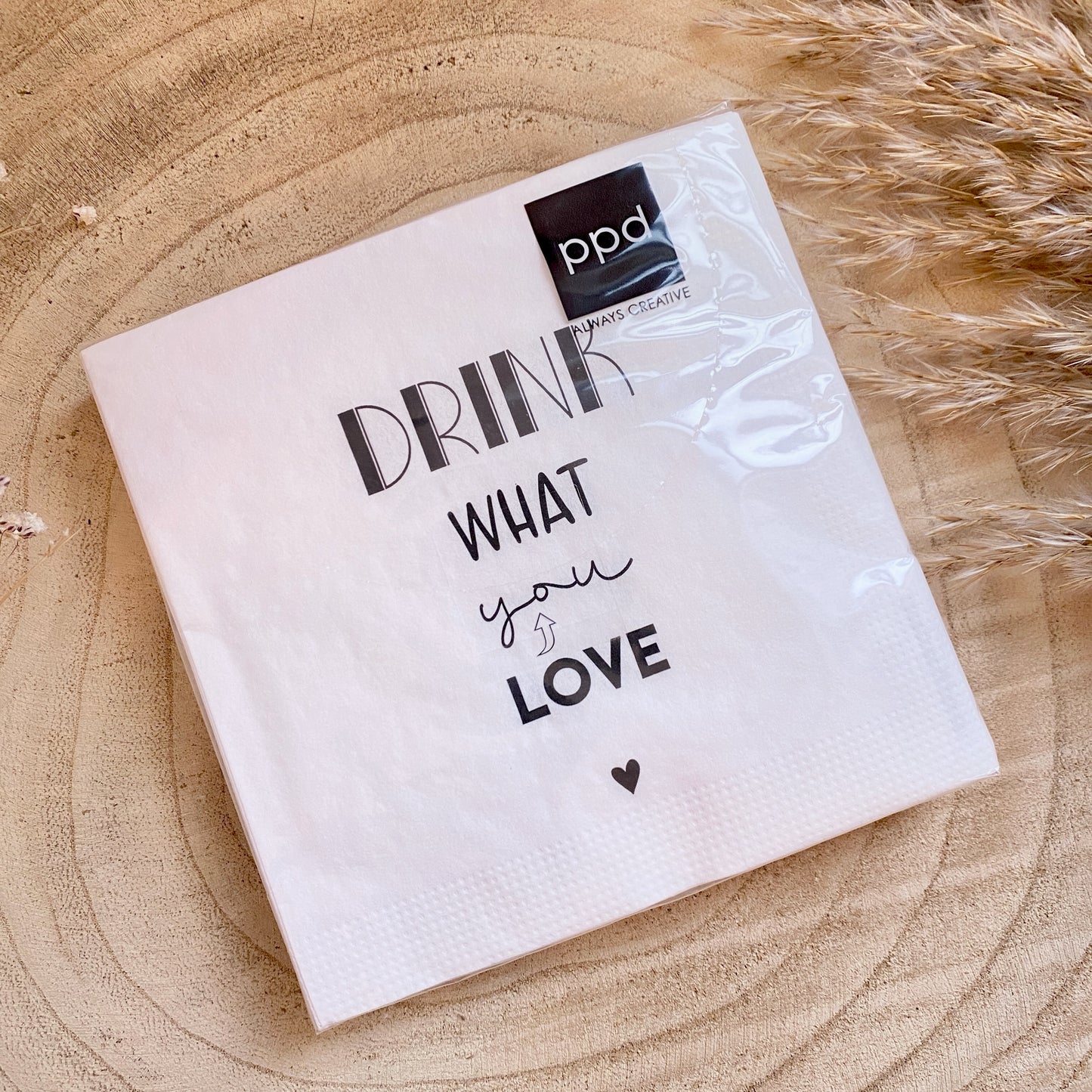 Servietten 25x25 cm -Drink what you love-