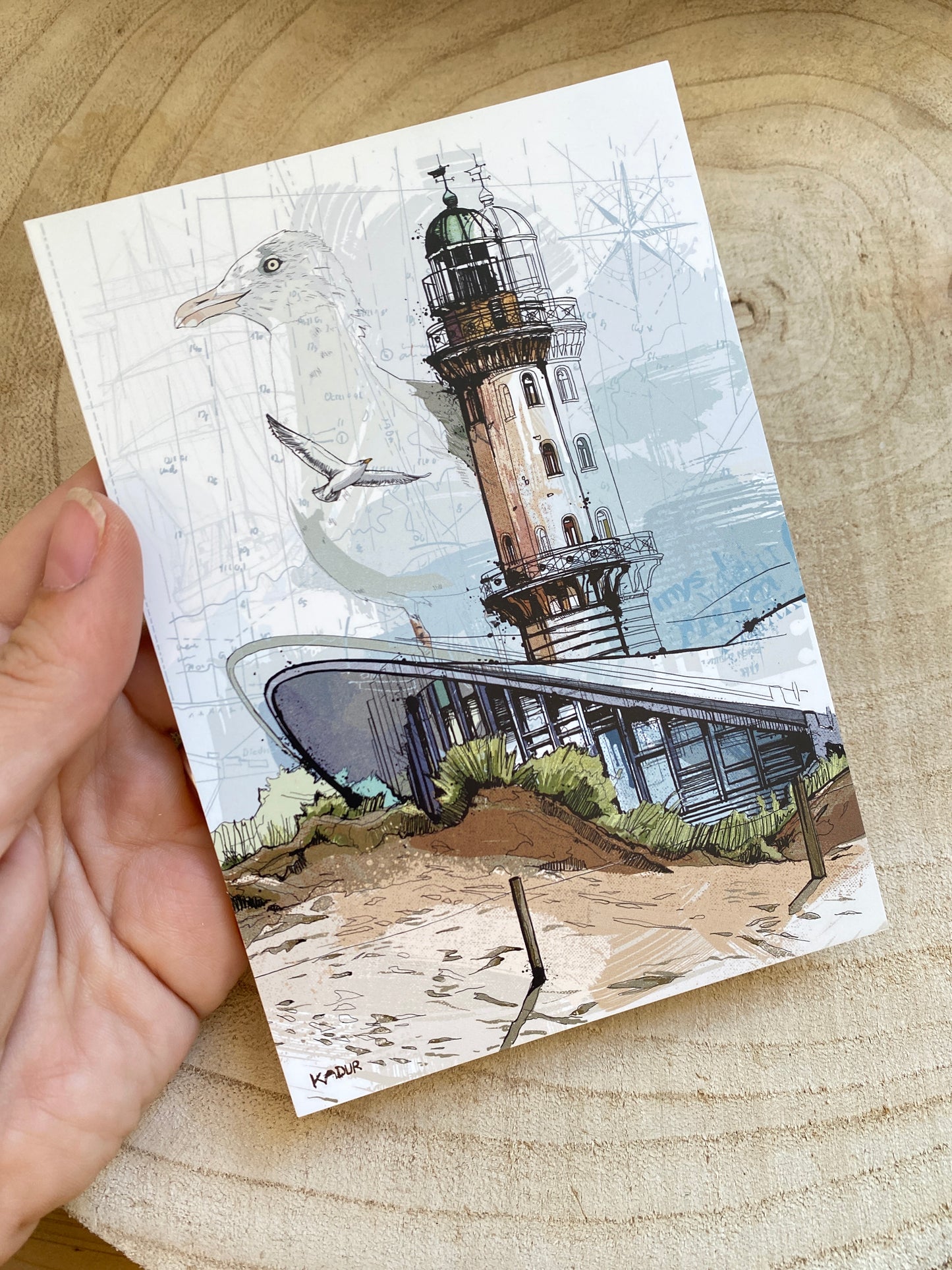 Karte A6 Kadur -Warnemünde Düne 111-