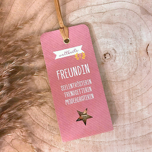 Tee Anhänger -Weltbeste Freundin-