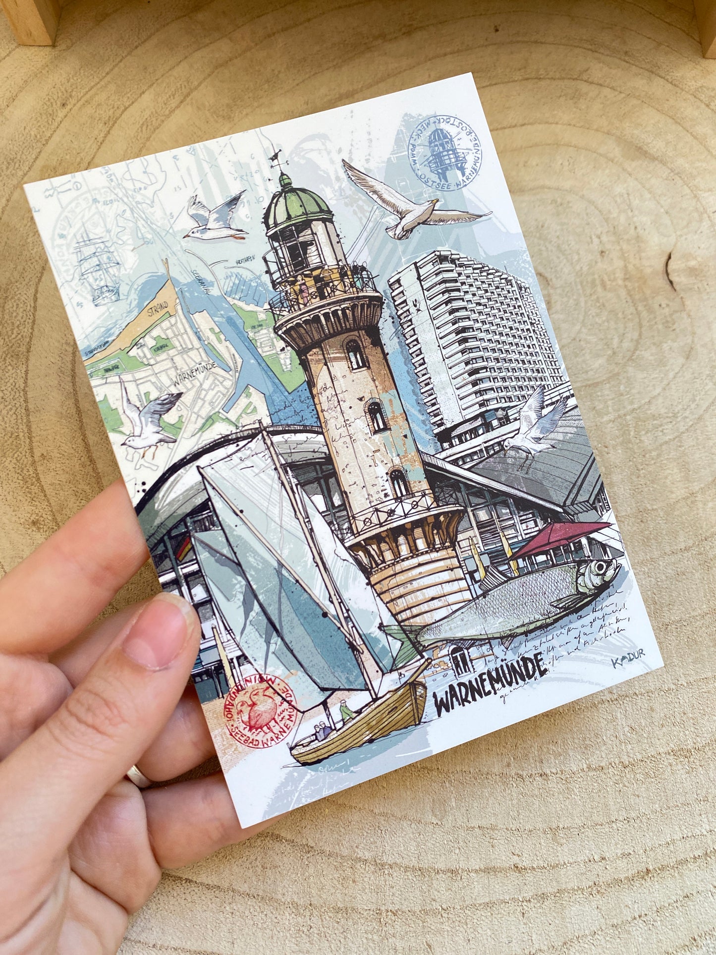 Karte A6 Kadur -Warnemünde Neptun 99-