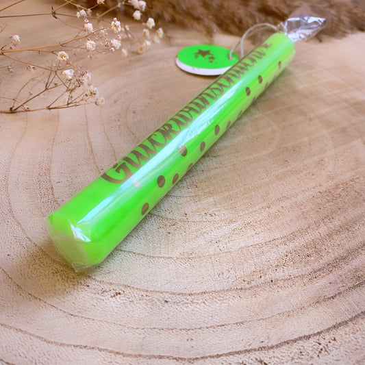 Kerze -Neon Glueckwunschlicht-