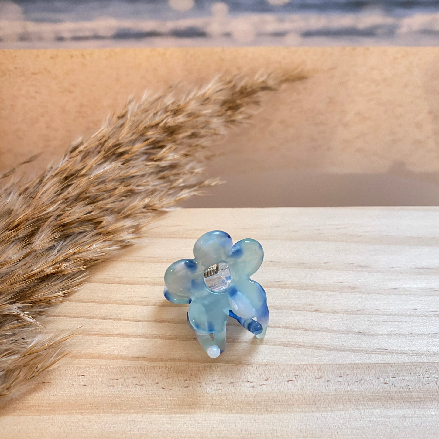 Haarklammer klein Blume -Ozean-
