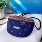 Bauchtasche *Papierboot* Kupfer/Nachtblau/Kork Braun Bronze