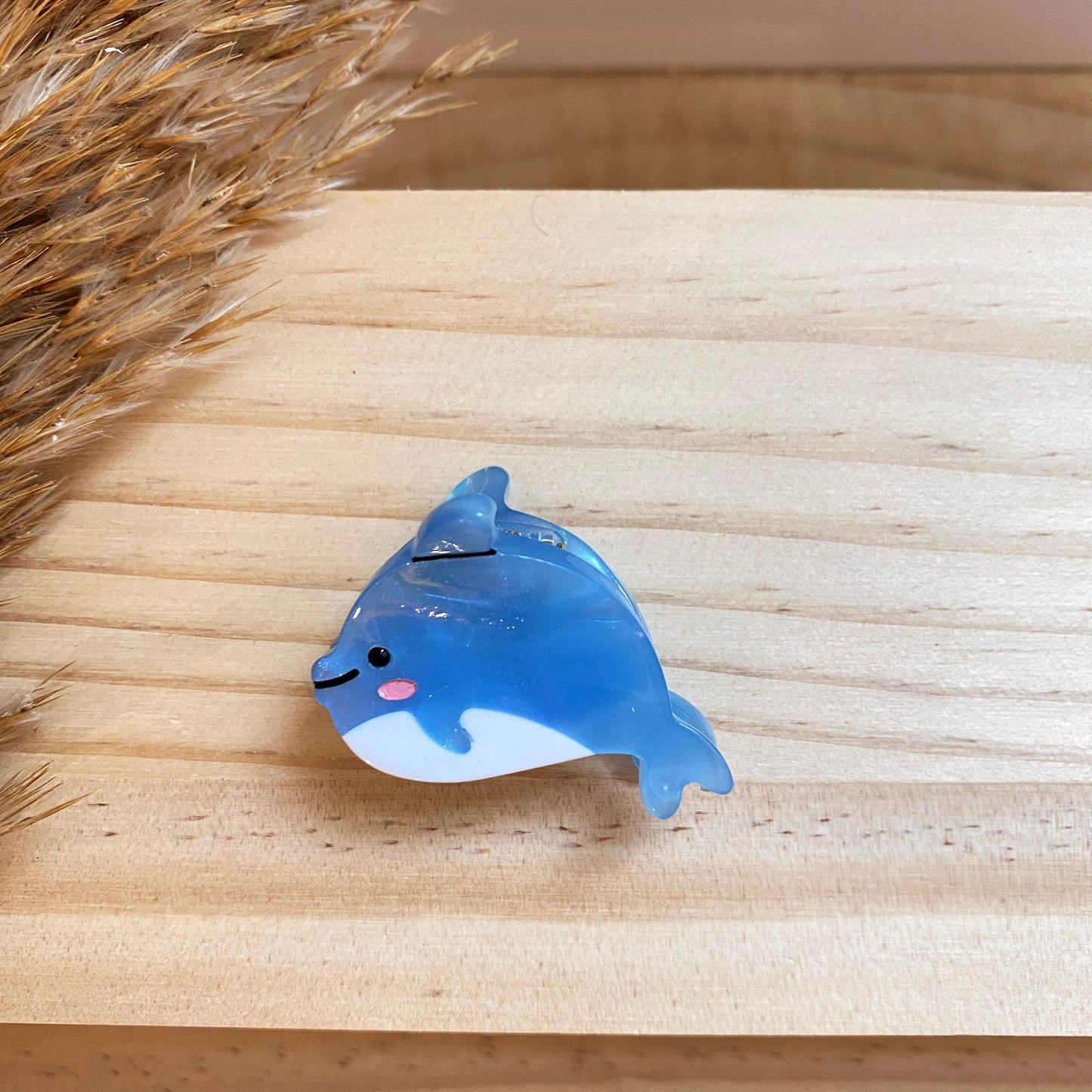 Haarklammer klein -Delfin Blau-