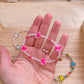 Armband elast. Herz Glas