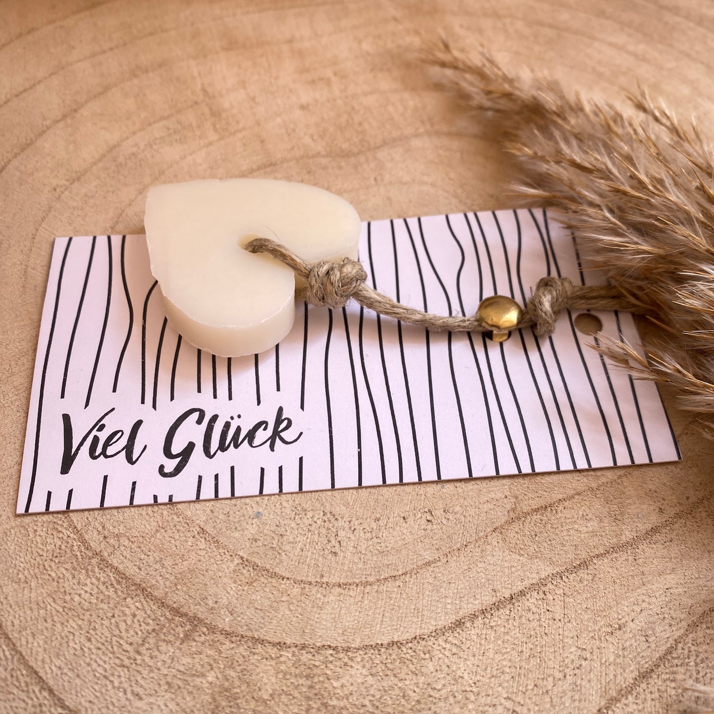 Seife/Grußkarte klein -Viel Glück-