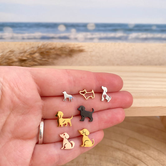 Ohrstecker Edelstahl -Hunde-