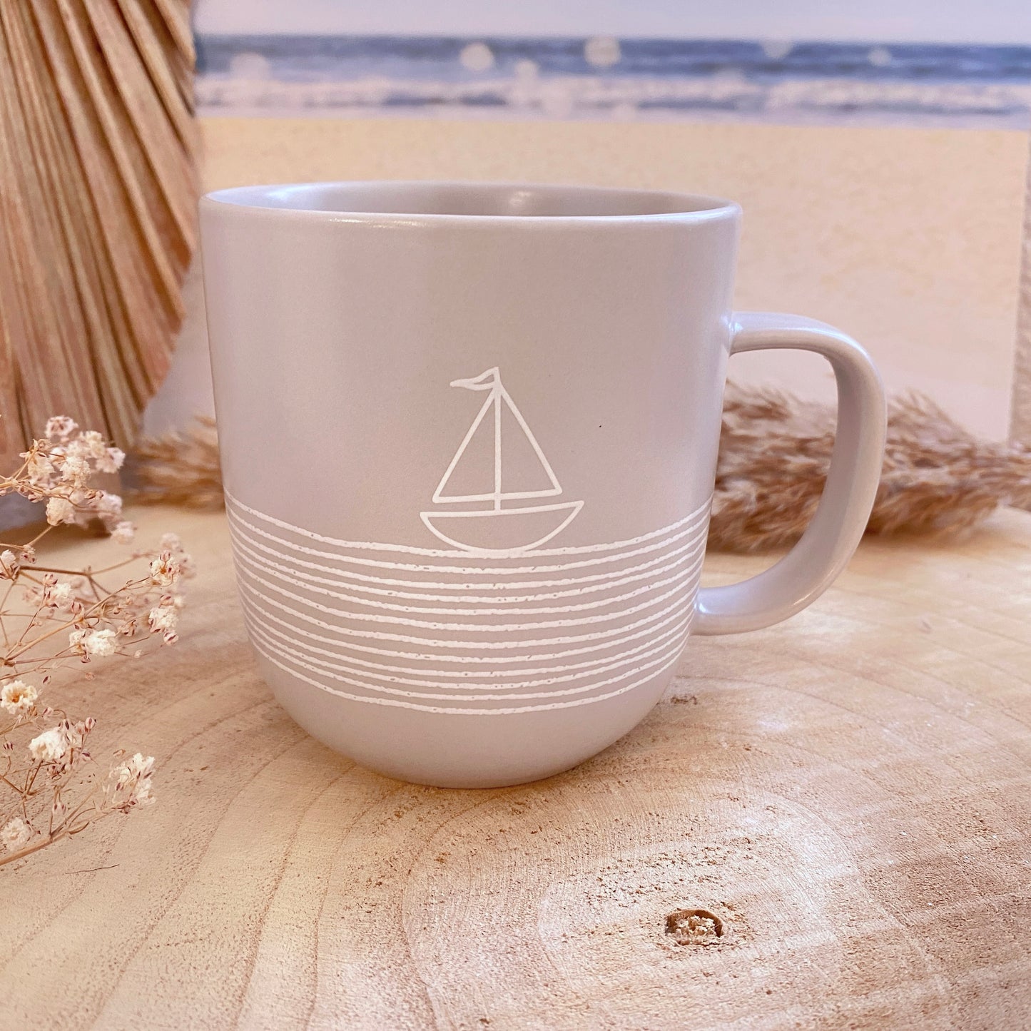 Tasse 0,4 l -Boot weiß/beige-