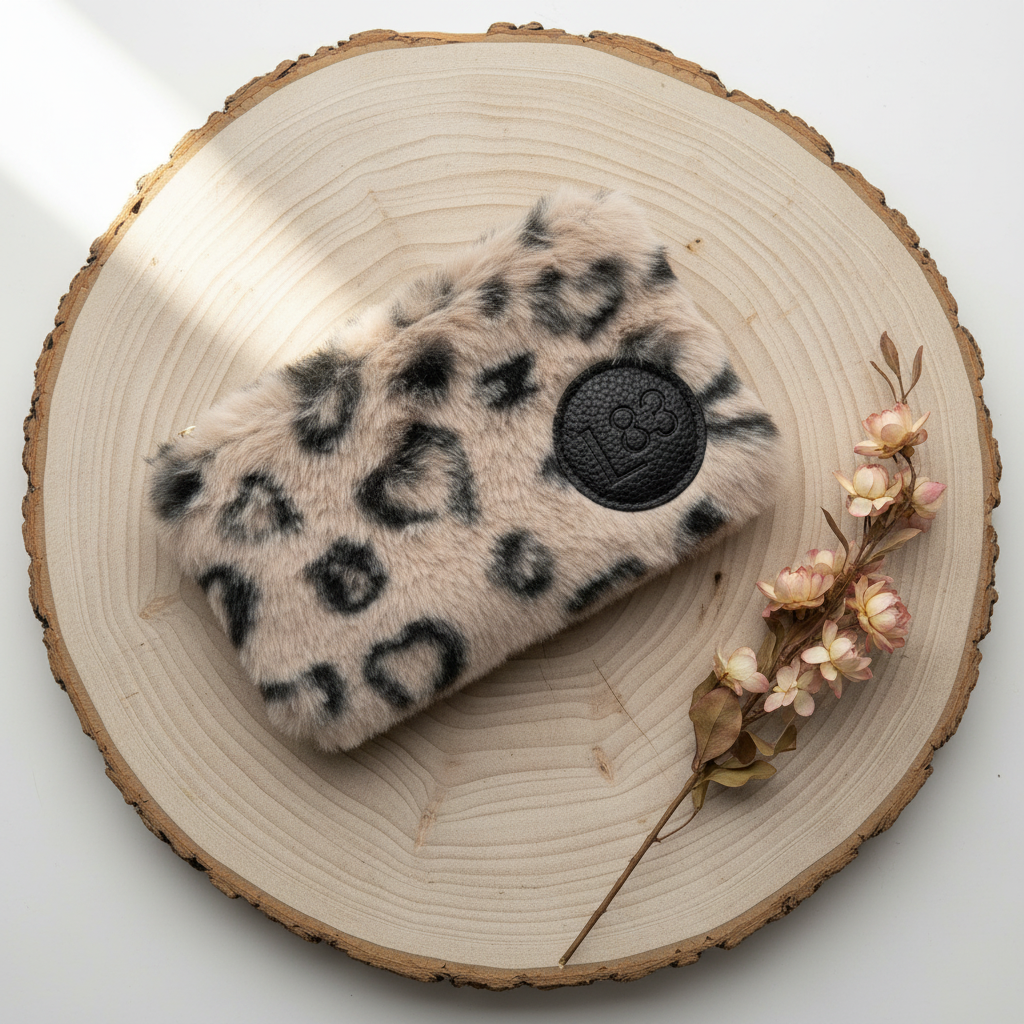 Täschchen Fell -Leo Creme-