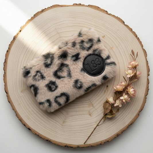 Täschchen Fell -Leo Creme-