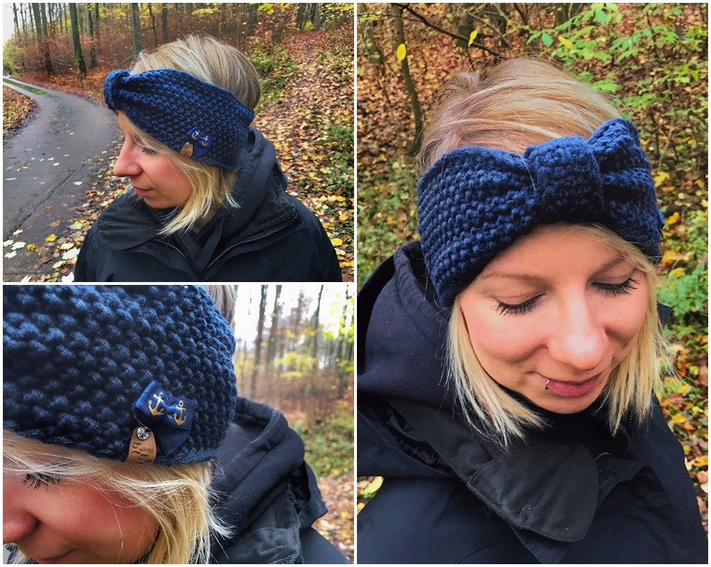 Stirnband Strick -Anker-