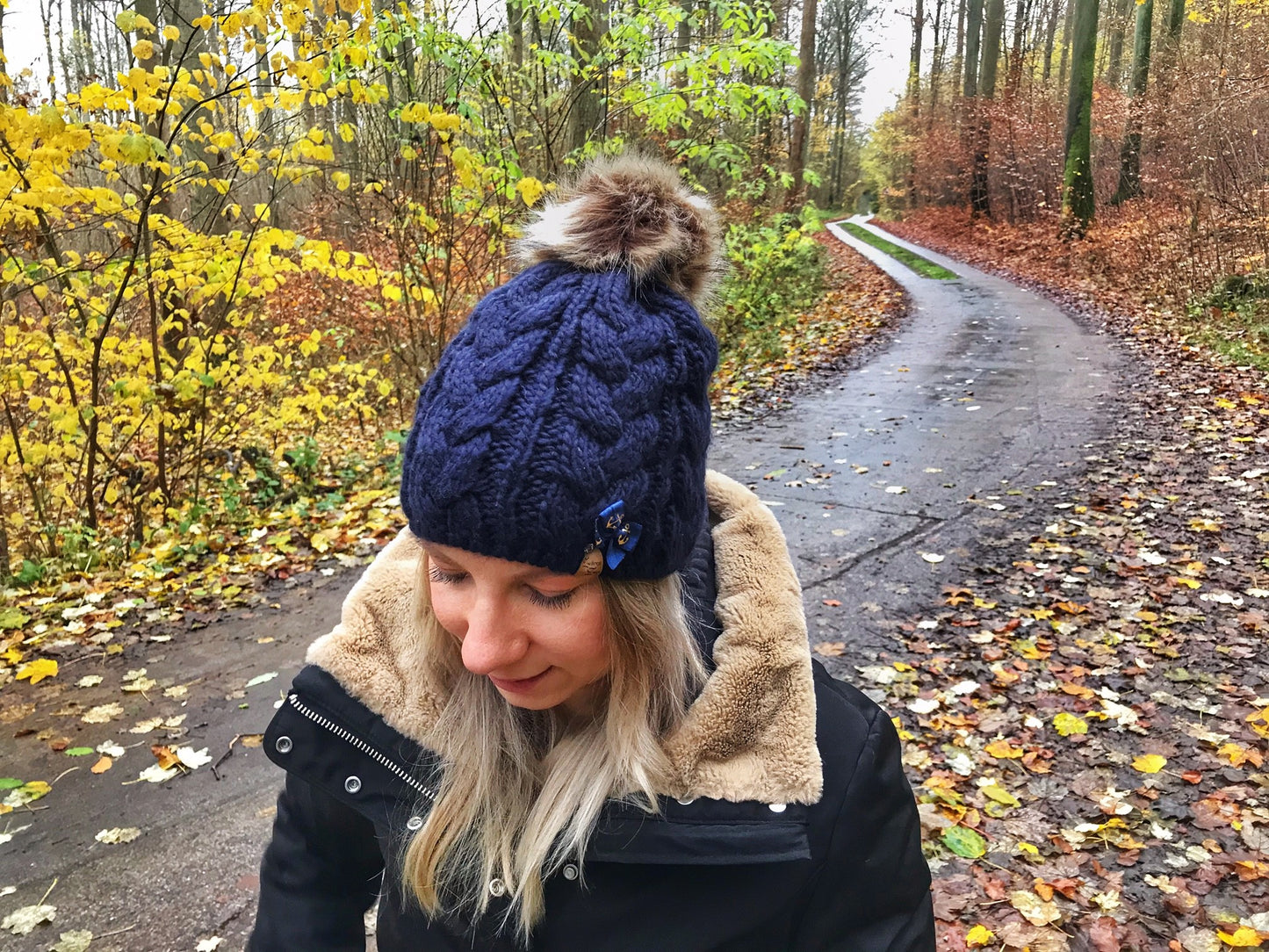 Strickmütze Nachtblau -Anker-
