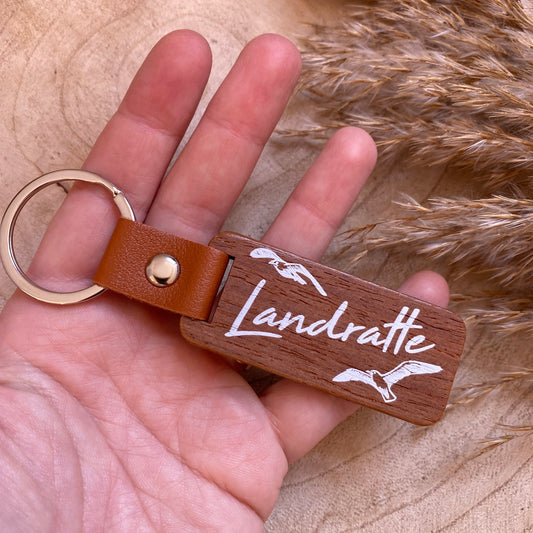 Schlüsselanhänger Holz -Landratte-