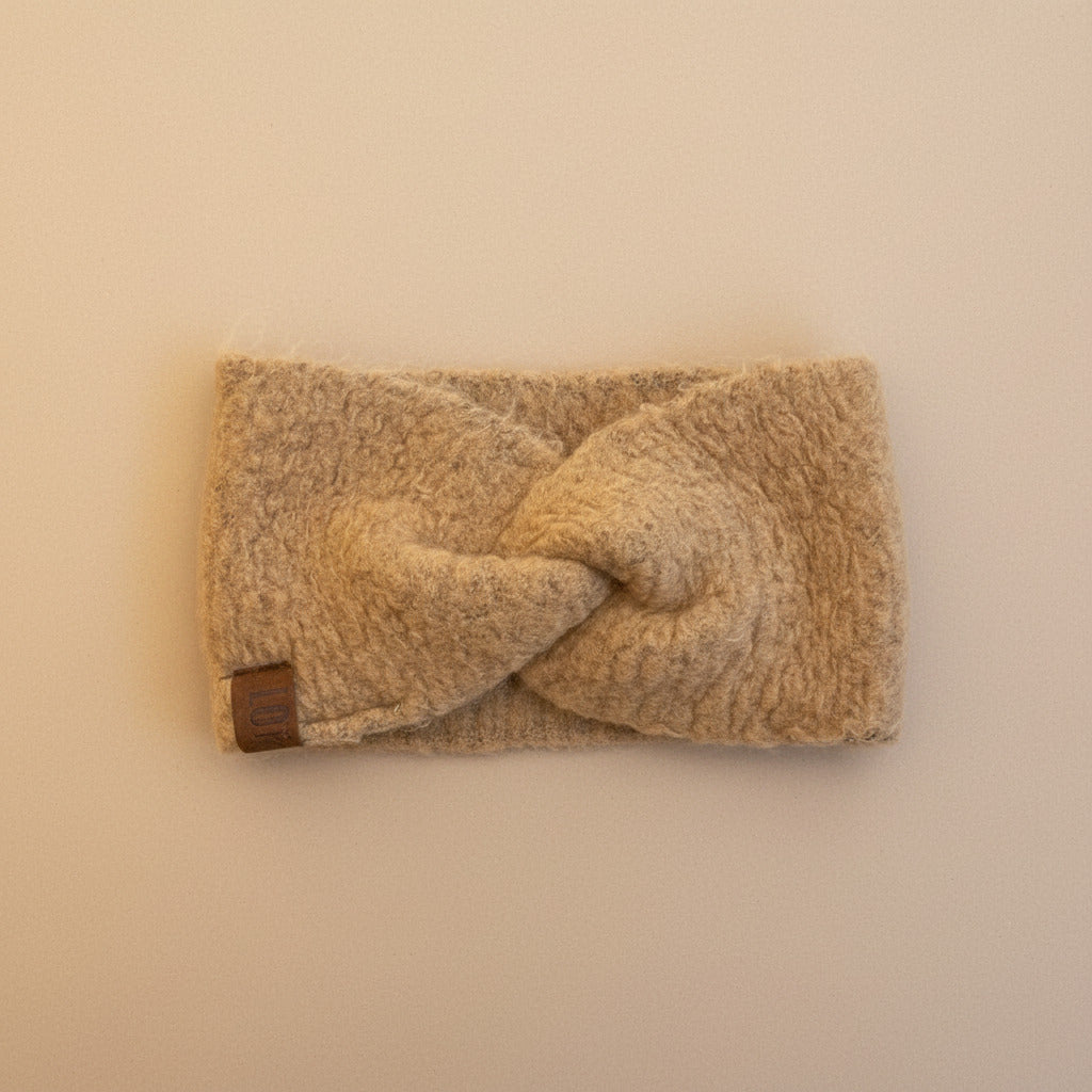 Stirnband Uni -Hellbraun-