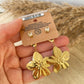 Ohrhänger Edelstahl -2er Blüten Gold-