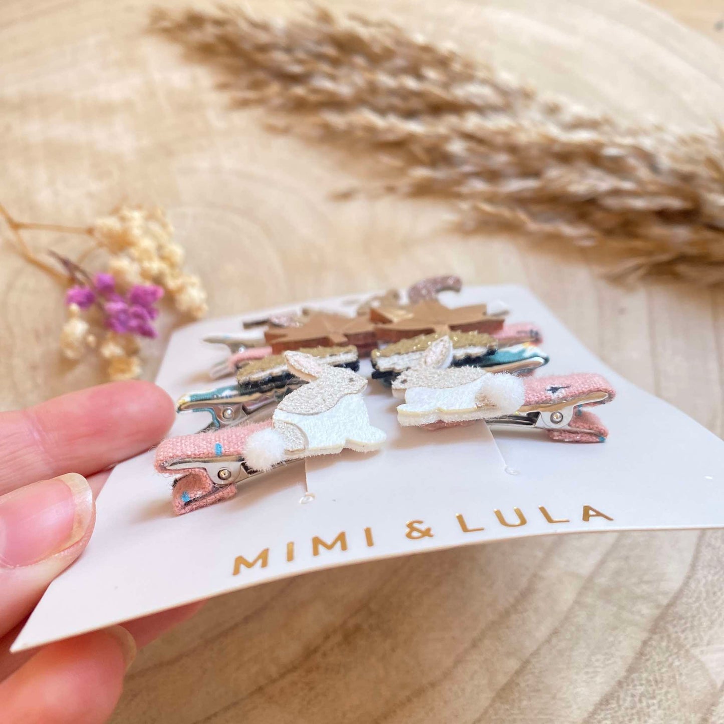 Haarclip Set -Eichhörnchen/Igel/Hase-