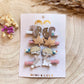 Haarclip Set -Eichhörnchen/Igel/Hase-