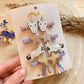Haarclip Set -Einhhorn/Sterne rosa-