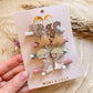 Haarclip Set -Eichhörnchen/Igel/Hase-