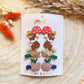 Haarclip Set -Pilz/Fuchs/Apfel-