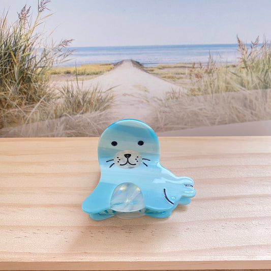Haarklammer Robbe -Blau-