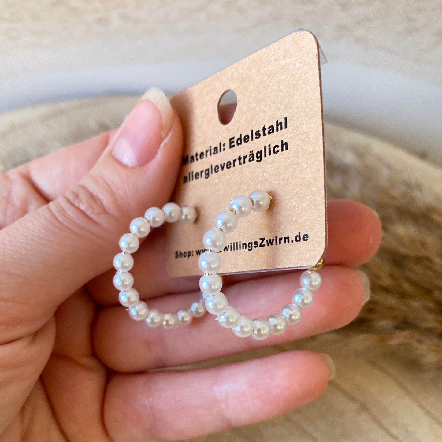 Ohrhänger Edelstahl -Perlmutt Pearls-