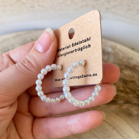 Ohrhänger Edelstahl -Perlmutt Pearls-