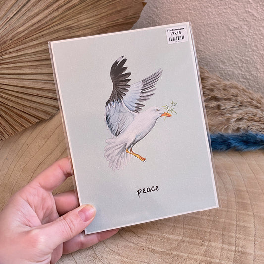 Kunstdruck 13x18 -Friedensmöwe-