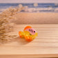 Haarklammer klein -Fisch Gelb/Orange-