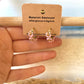 Ohrhänger Edelstahl -Rosa Flower Hoops-