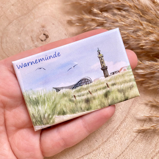 Magnet -Warnemünde/Düne Grün Q-