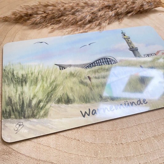 Frühstücksbrettchen -Warnemünde/Düne Grün Q-