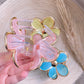 Haarklammer Flower -Pastell/Gold-