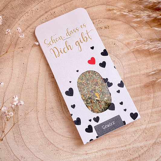 Gewürz Genusskarte -Schön, dass es Dich gibt-