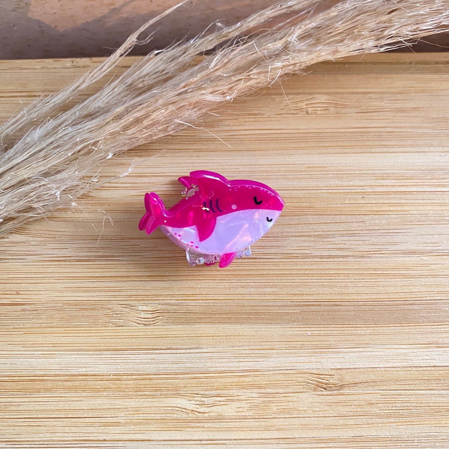Haarklammer klein -Haifisch Pink-