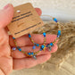 Ohrhänger Edelstahl -Glassbead Blau Creolen-