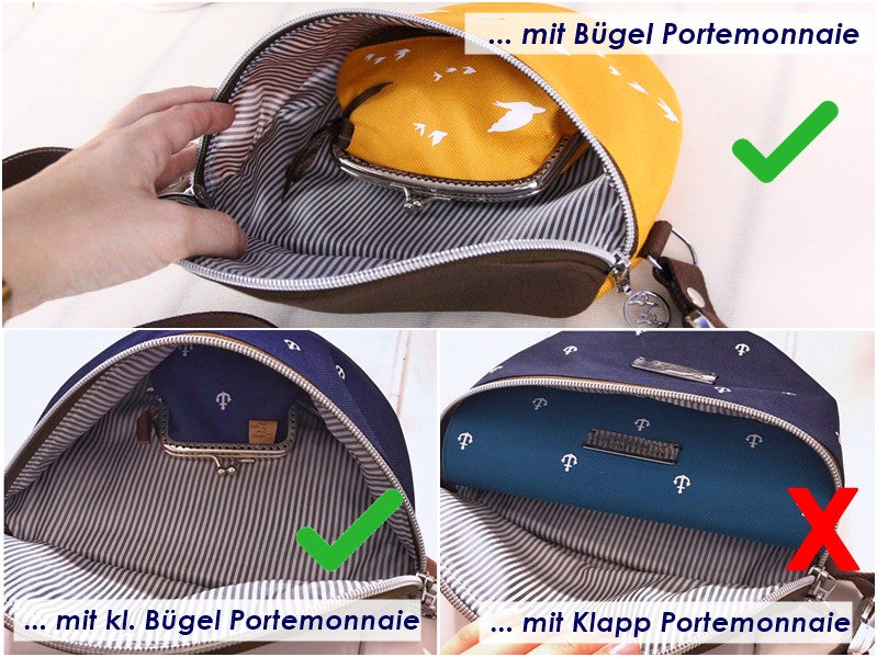 Bauchtasche *Anker* Weiß/Meeresblau/Kork Hellbraun