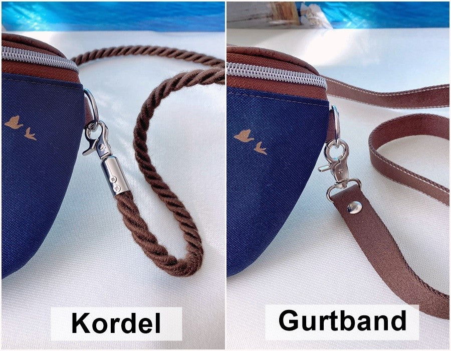 Bauchtasche *Anker* Weiß/Meeresblau/Kork Hellbraun