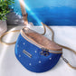 Bauchtasche *Anker* Weiß/Meeresblau/Kork Hellbraun