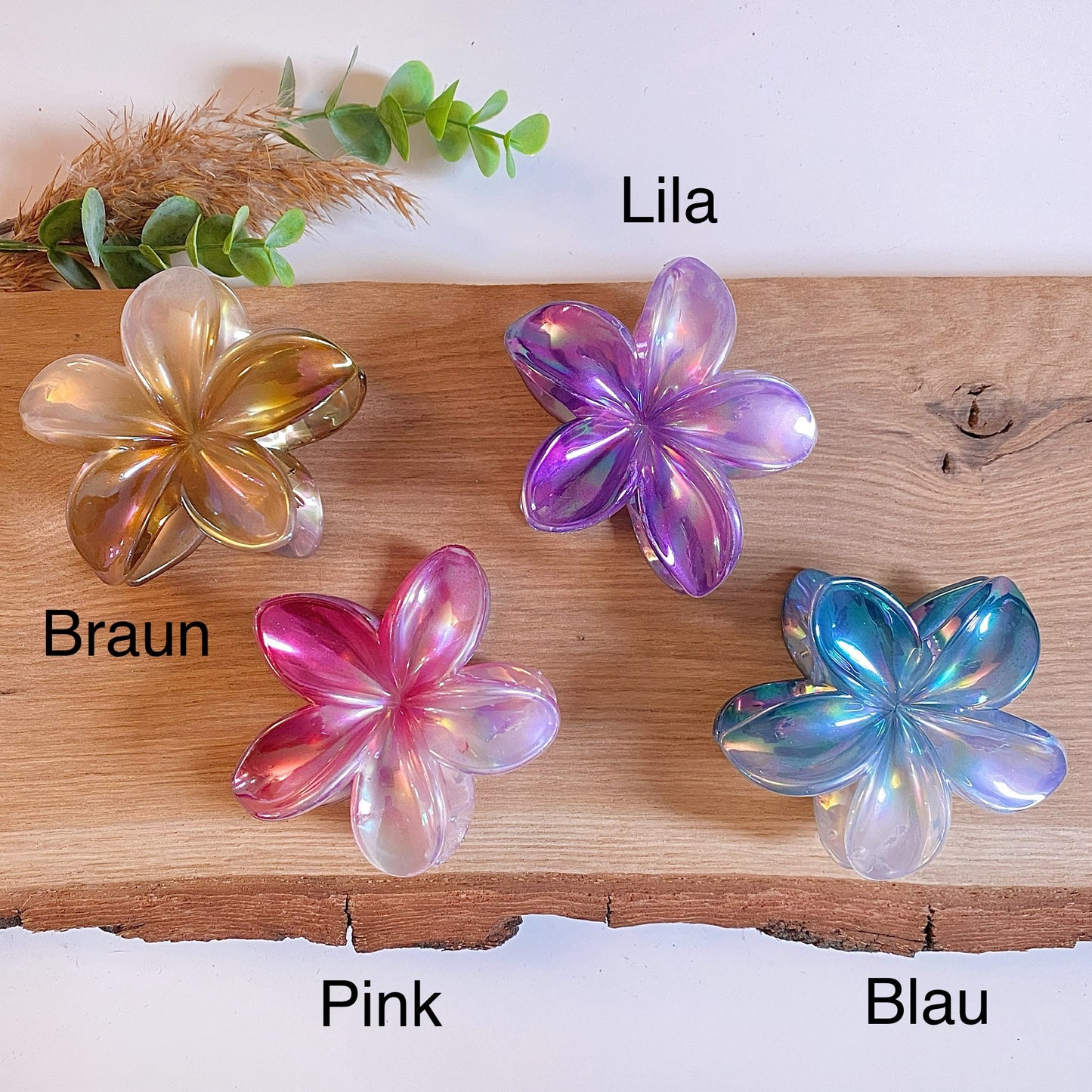 Haarklammer Flower -Silver-