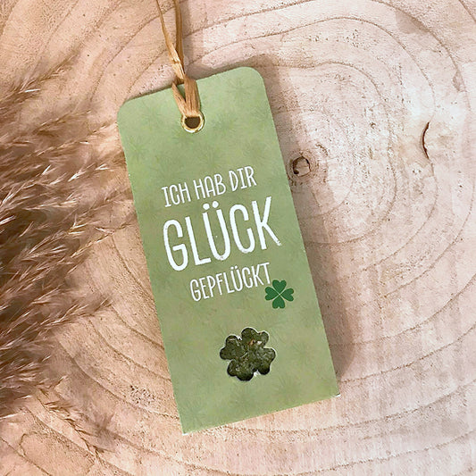 Gewürz Anhänger -Ich hab dir Glück gepflückt-
