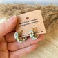 Ohrhänger Edelstahl -Mint Flower Hoops-