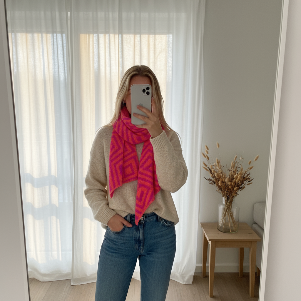 Schal Arktik -Fuchsia-