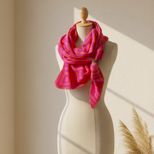 Schal Arktik -Fuchsia-